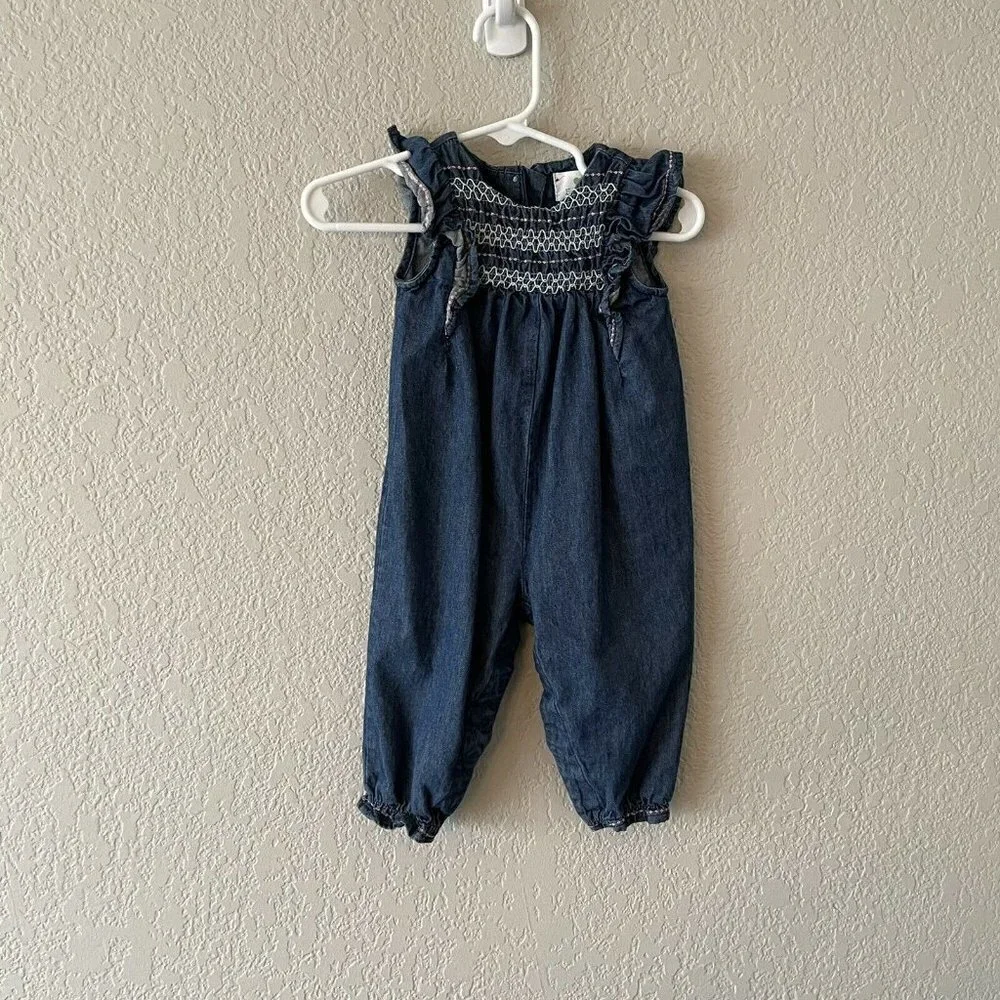 Emma’s Garden Girl Sz 3-6 Chambray Smocked Denim